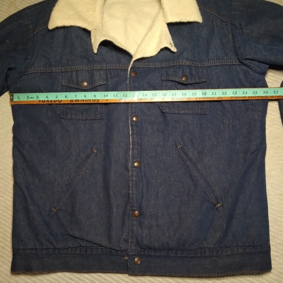 Vintage RARE* 1980s Dickies Sherpa Denim Jacket Trucker Sz XL - Picture 9 of 10